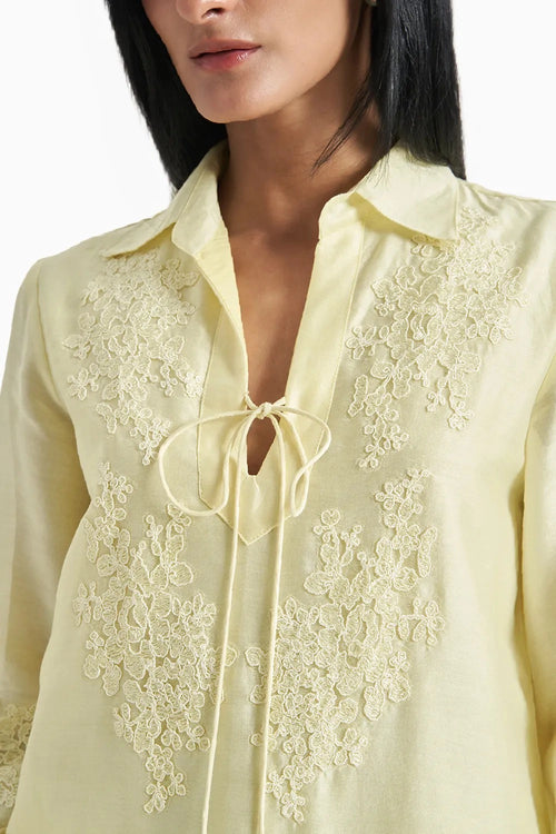 Butter Yellow Lace Co-ord
