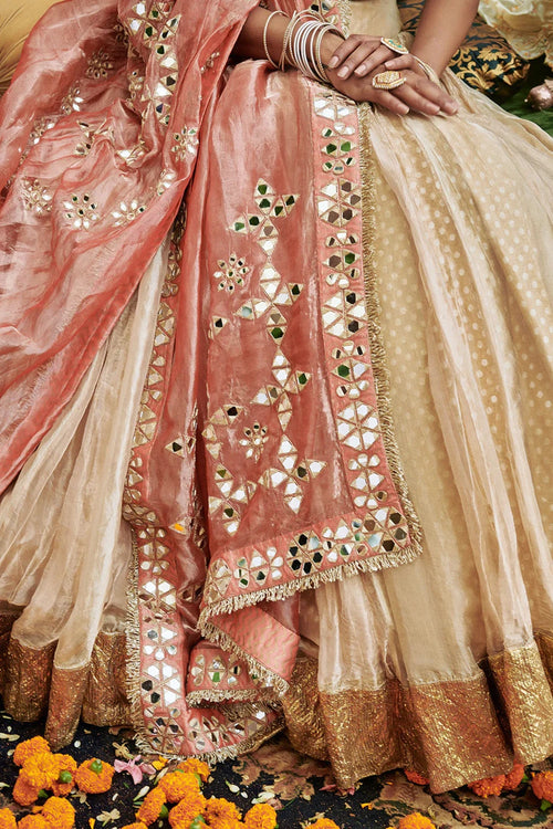 Svet Gulal Lehenga Set
