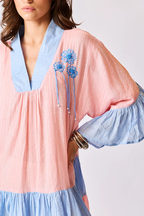 Rosé Ruffle Mini Dress