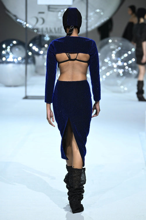 Lumen Bustier With Overlay And Skirt Set