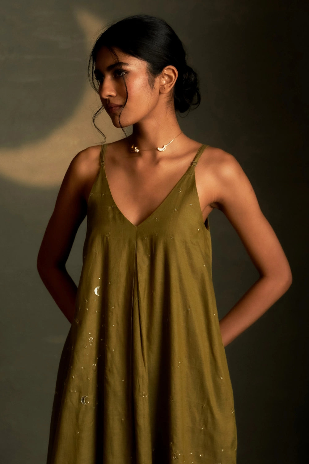 Olive Dusk Chaand Sitara Dress