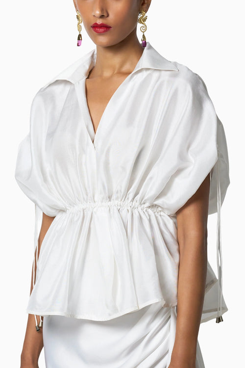 Nushka White Shirt With Kaai Skirt
