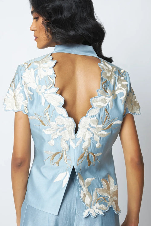 Marisol Window Wrap Vest And Skirt Set
