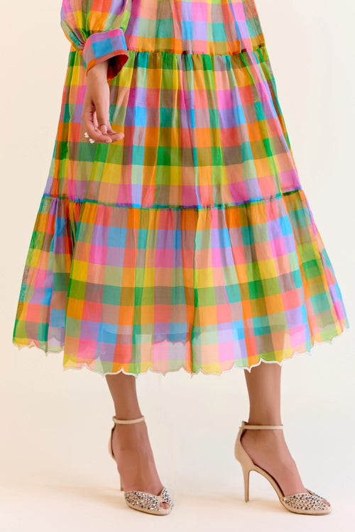 Durru Pachranga Checks Dress