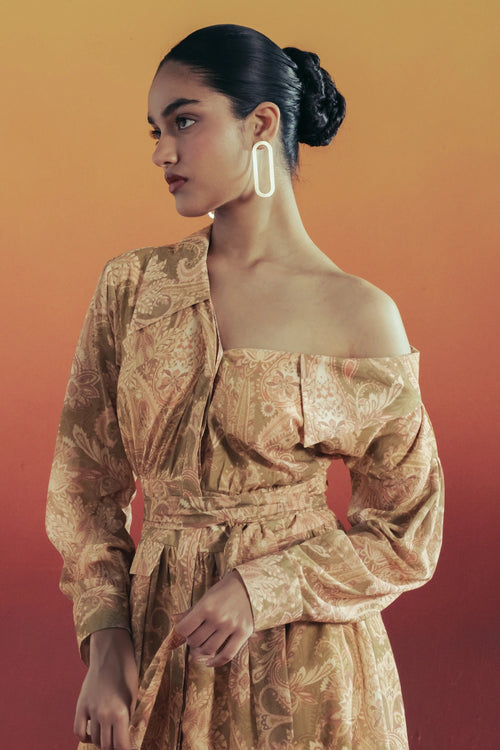 Sand Paisley Dress