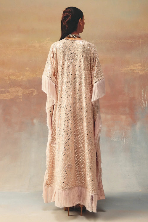 Blush Pink Tassle Kaftan