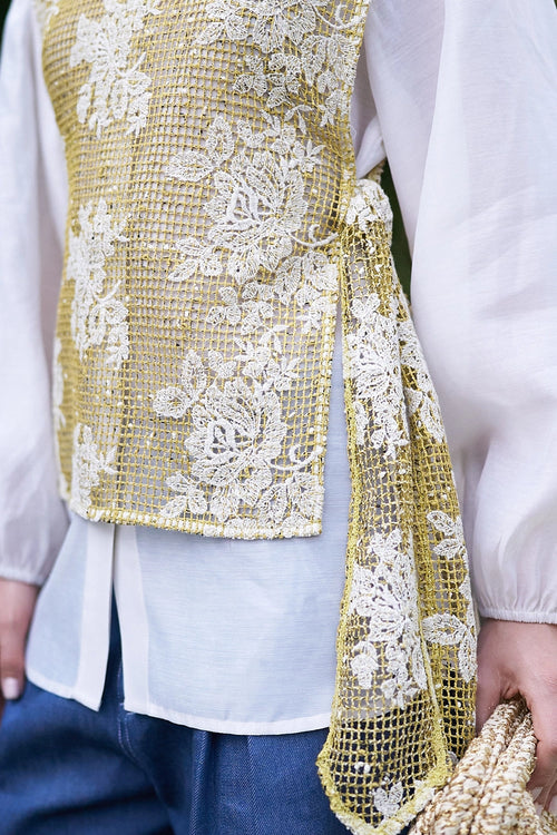 Cream And Yellow Daphne Shirt