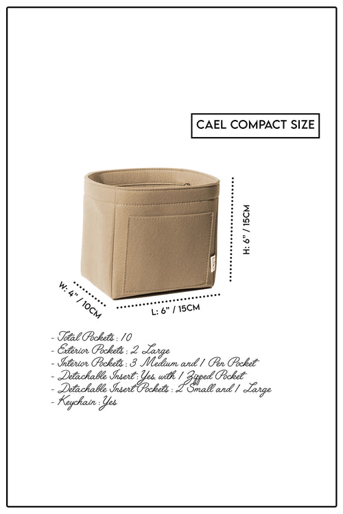 Beige Cael Compact Organiser