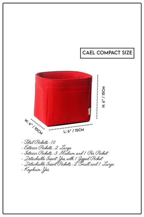 Red Cael Compact Organiser