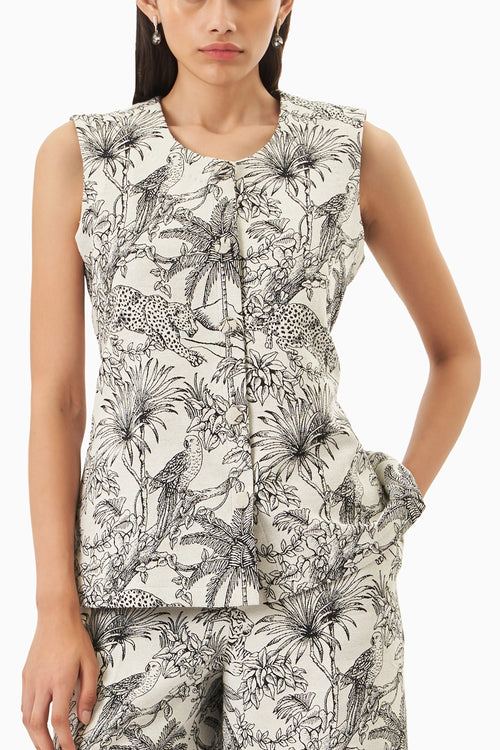 Black Jungle Jacquard Jacket