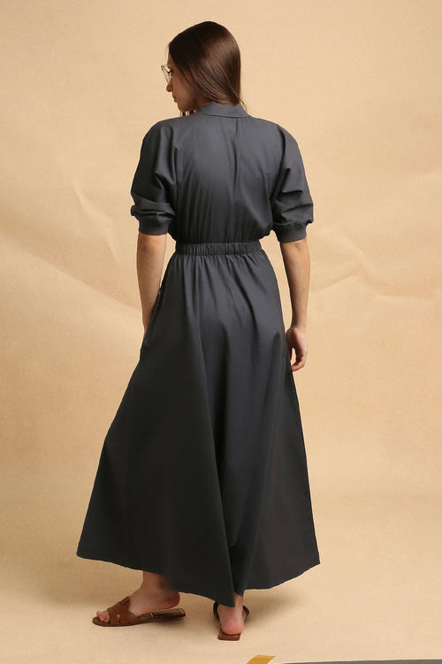 Ash Gray Collar Sphara Jumpsuit