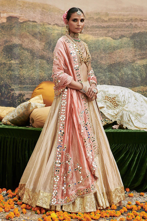 Svet Gulal Lehenga Set