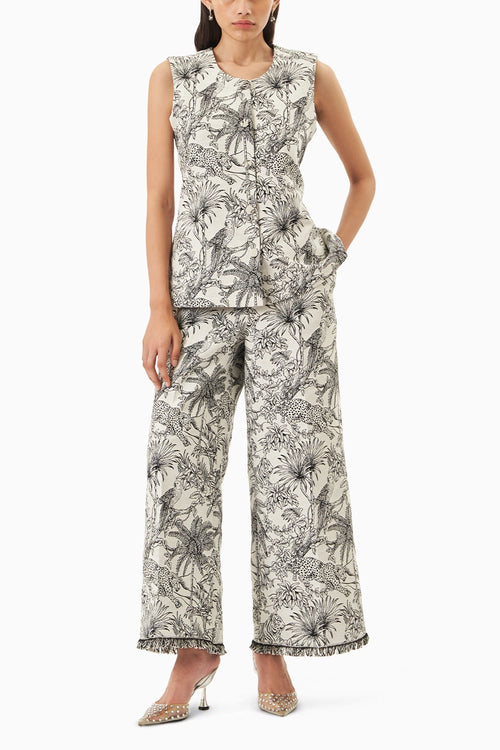 Black Jungle Jacquard Co-ord Set