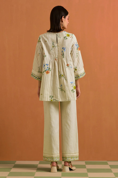 Ivory Verdant Yoke Co-ord Set