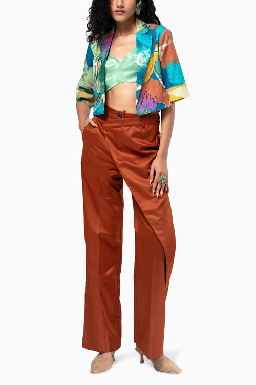 Bay Cropped Jacket Set with Bustier
