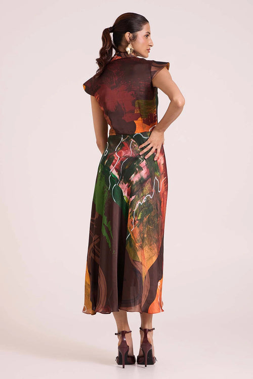 Ceres Draped Midi Dress