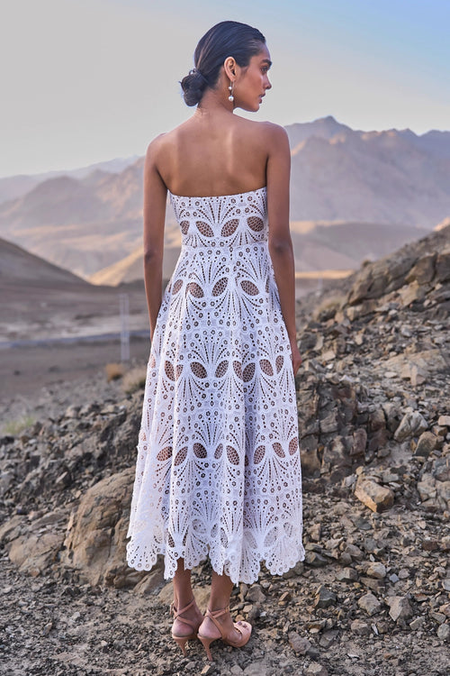 Cutwork Lace Midi