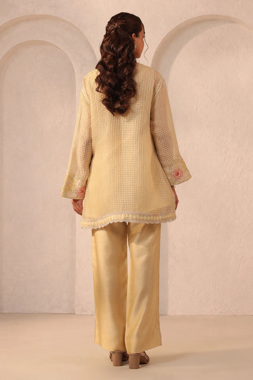 Vaayu Beige Applique Co-ord Set