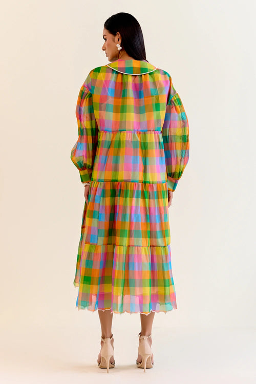 Durru Pachranga Checks Dress