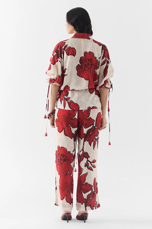 Rosalie Drawstring Shirt And Trousers Set