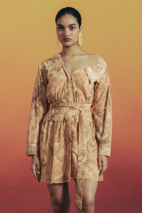 Sand Paisley Dress