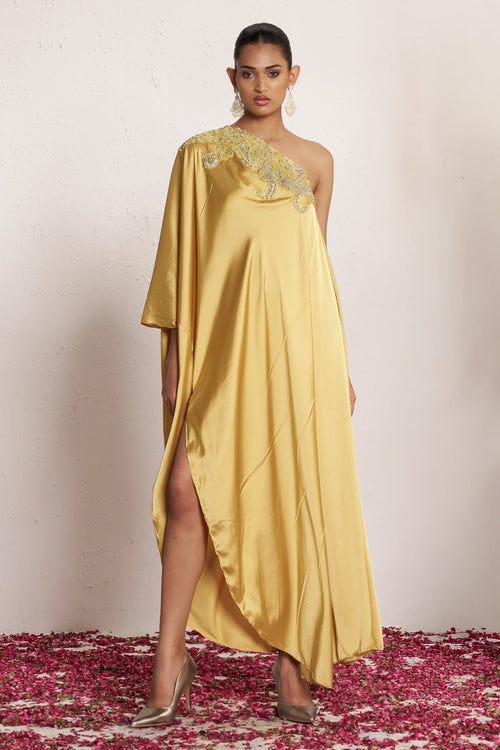 Canary Song Kaftan Dress