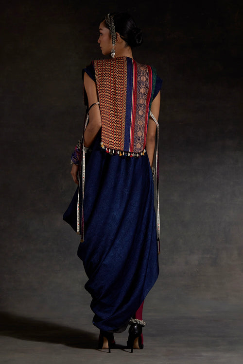 Akaar Zuri Gilet Set With Dress