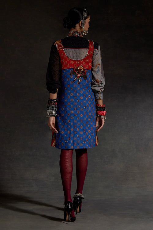Multicolor Akaar Mehru Embroidered Dress Set