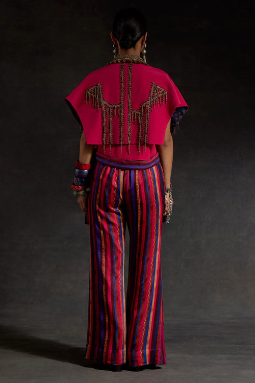 Akaar Zoa Cropped Trench Set With Trouser