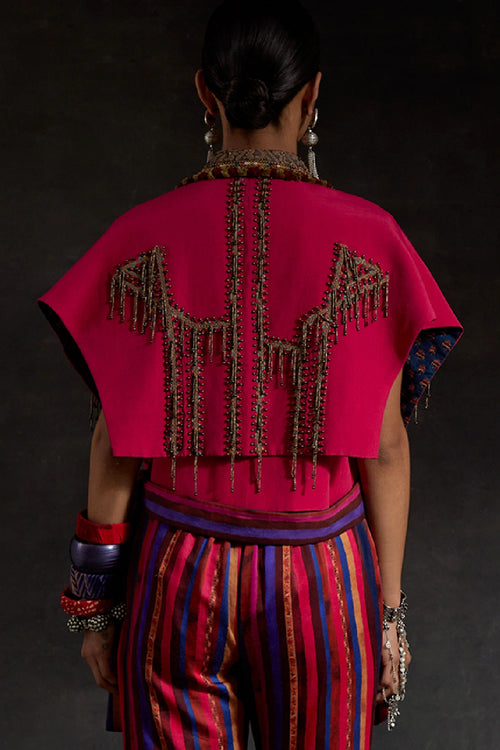 Pink Akaar Zoa Cropped Trench