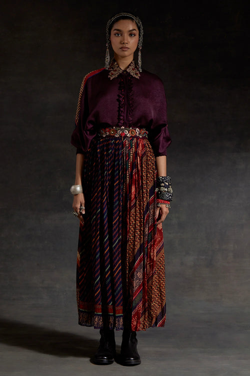 Akaar Mandala Shirt Set With Skirt