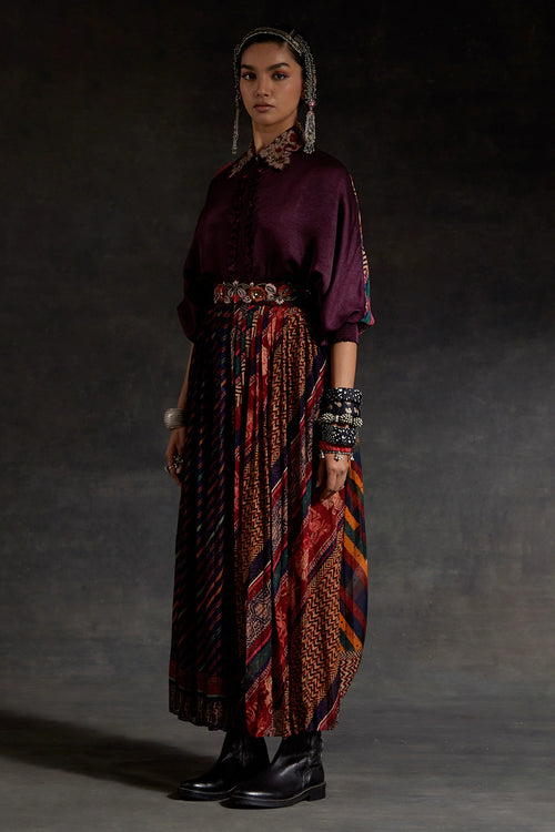 Akaar Mandala Shirt Set With Skirt