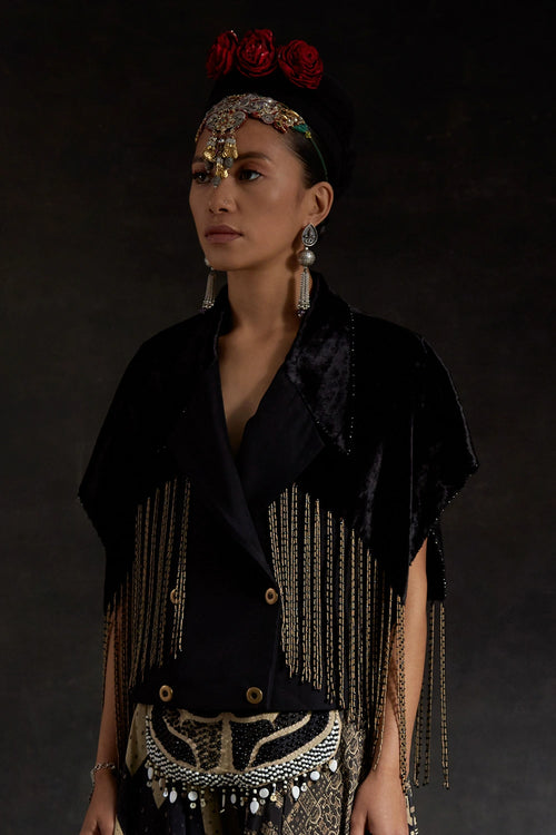 Akaar Zoa Cropped Trench Set
