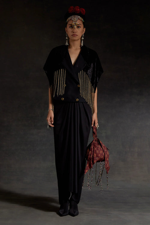 Akaar Zoa Cropped Trench Co-ord Set