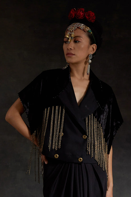 Akaar Zoa Cropped Trench Co-ord Set