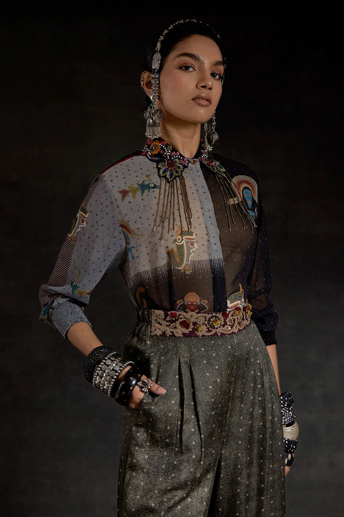 Multicolor Akaar Atri Straight Shirt
