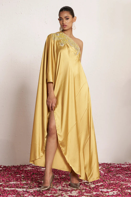 Canary Song Kaftan Dress