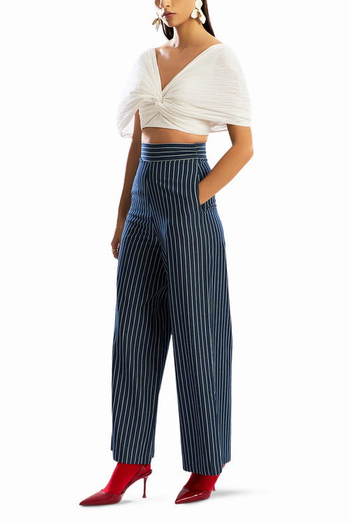 Eden Crop Top with Stripe Pants