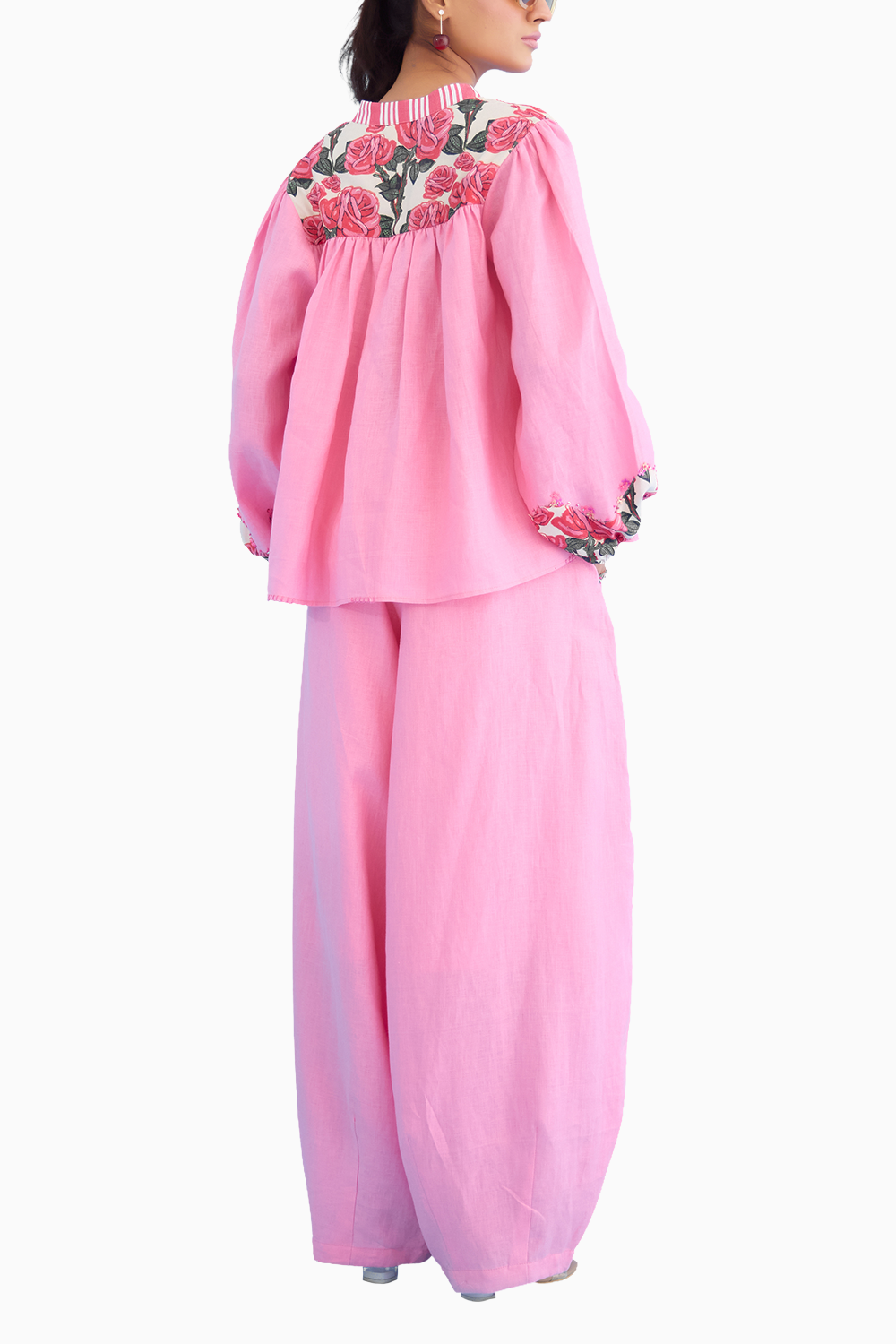 Pink Rose Baggy Pants