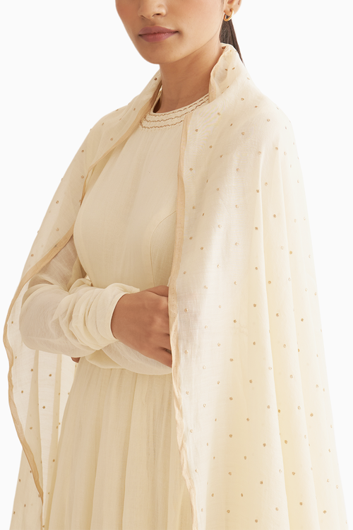 Amrita Ivory Ghoomar Anarkali Set
