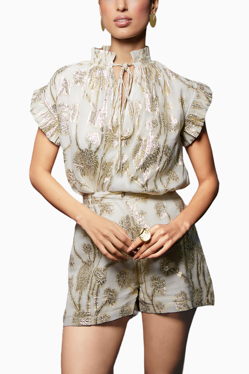 Gold Lurex Top & Short Set