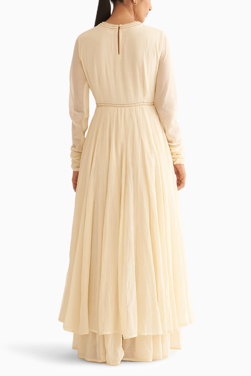 Amrita Ivory Ghoomar Anarkali Set