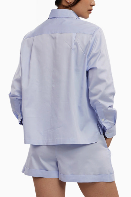Sky Blue Swarovski Heart Shorts Co-ord Set
