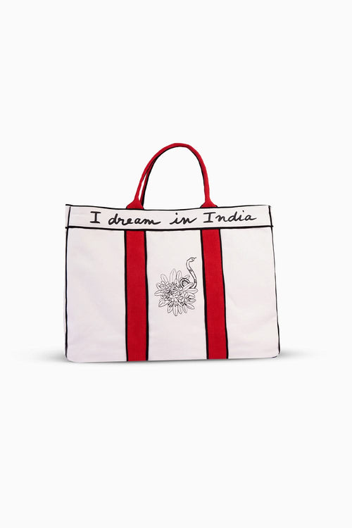 Poppy Red-The India Tote Bag