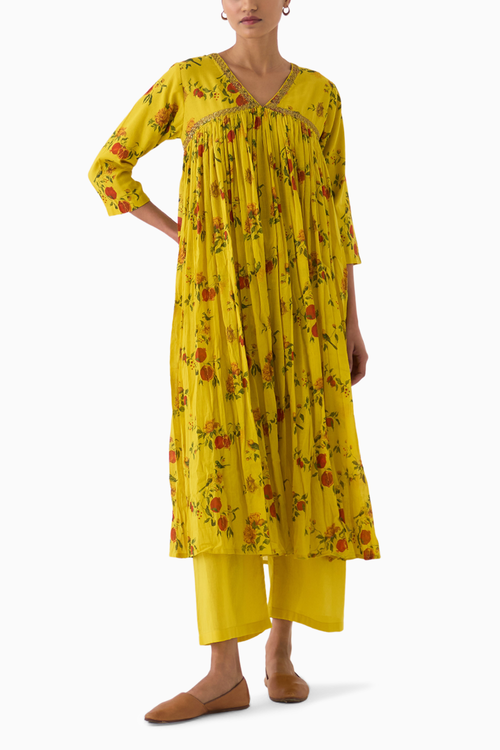 Flori Yellow Kurta Set