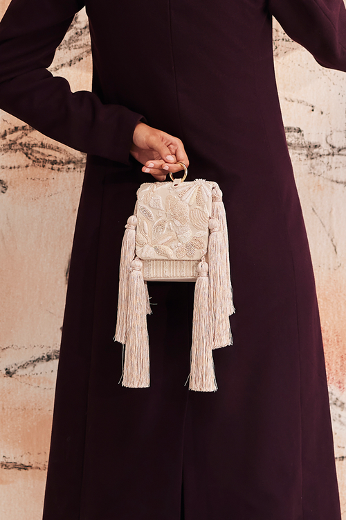 Ivory Tassel Bag