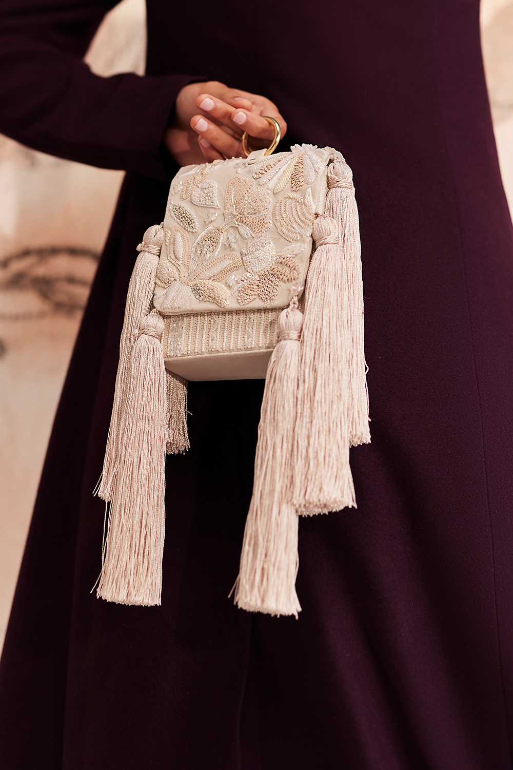 Ivory Tassel Bag