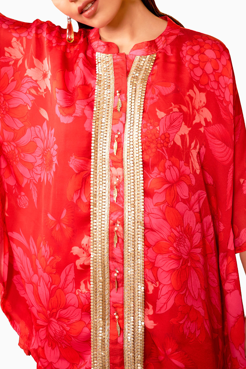 Kainaat Red Kurta Set