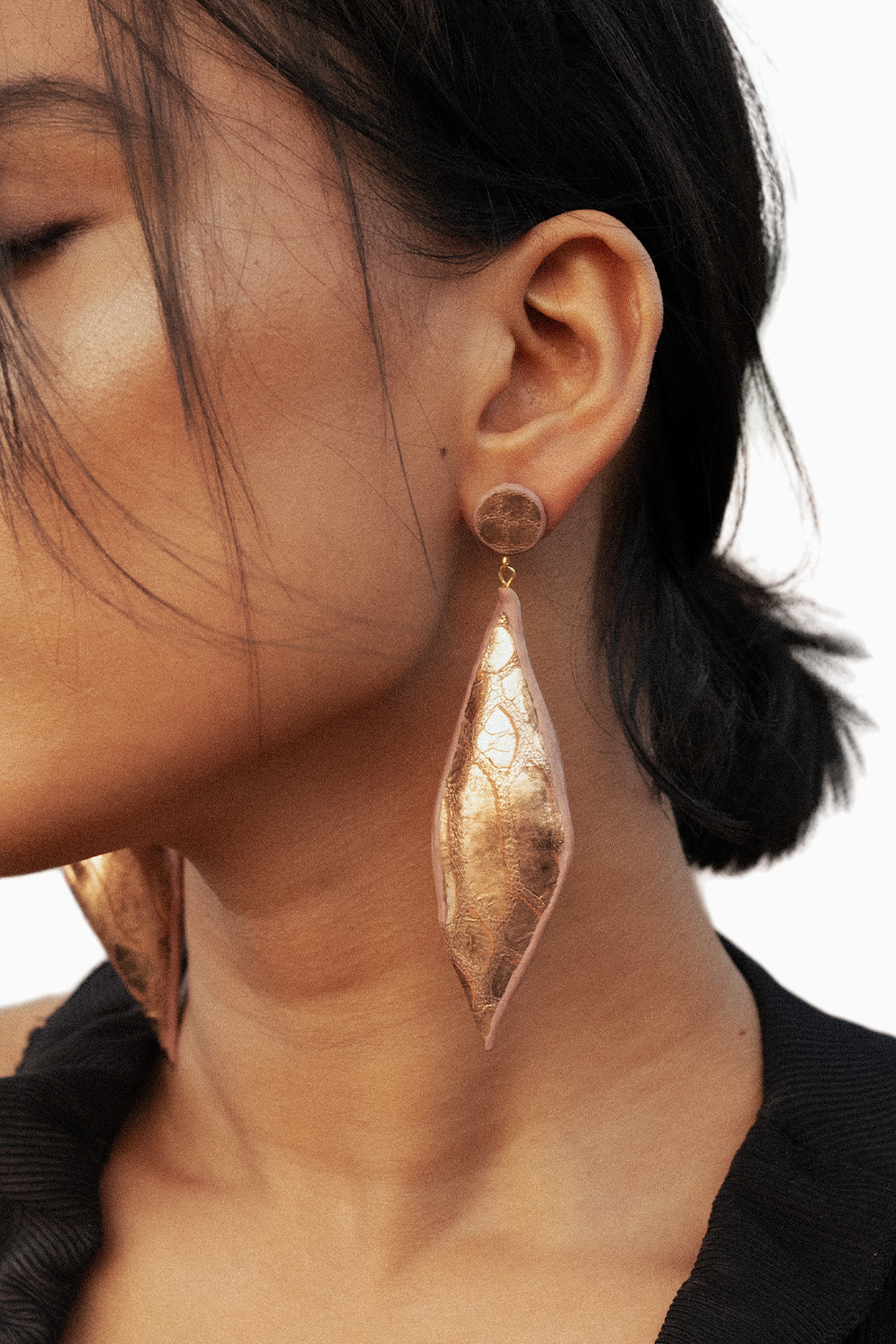 Rose Gold Dove Earrings