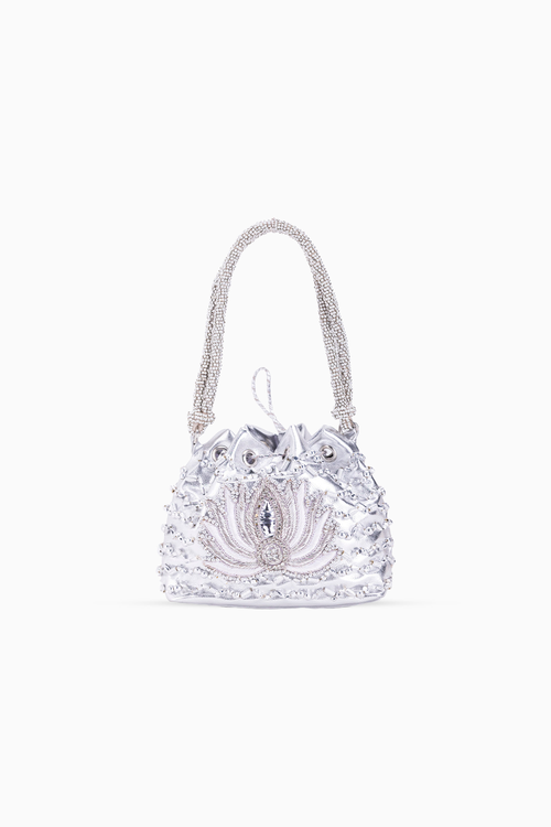 Silver Lotus  Potli